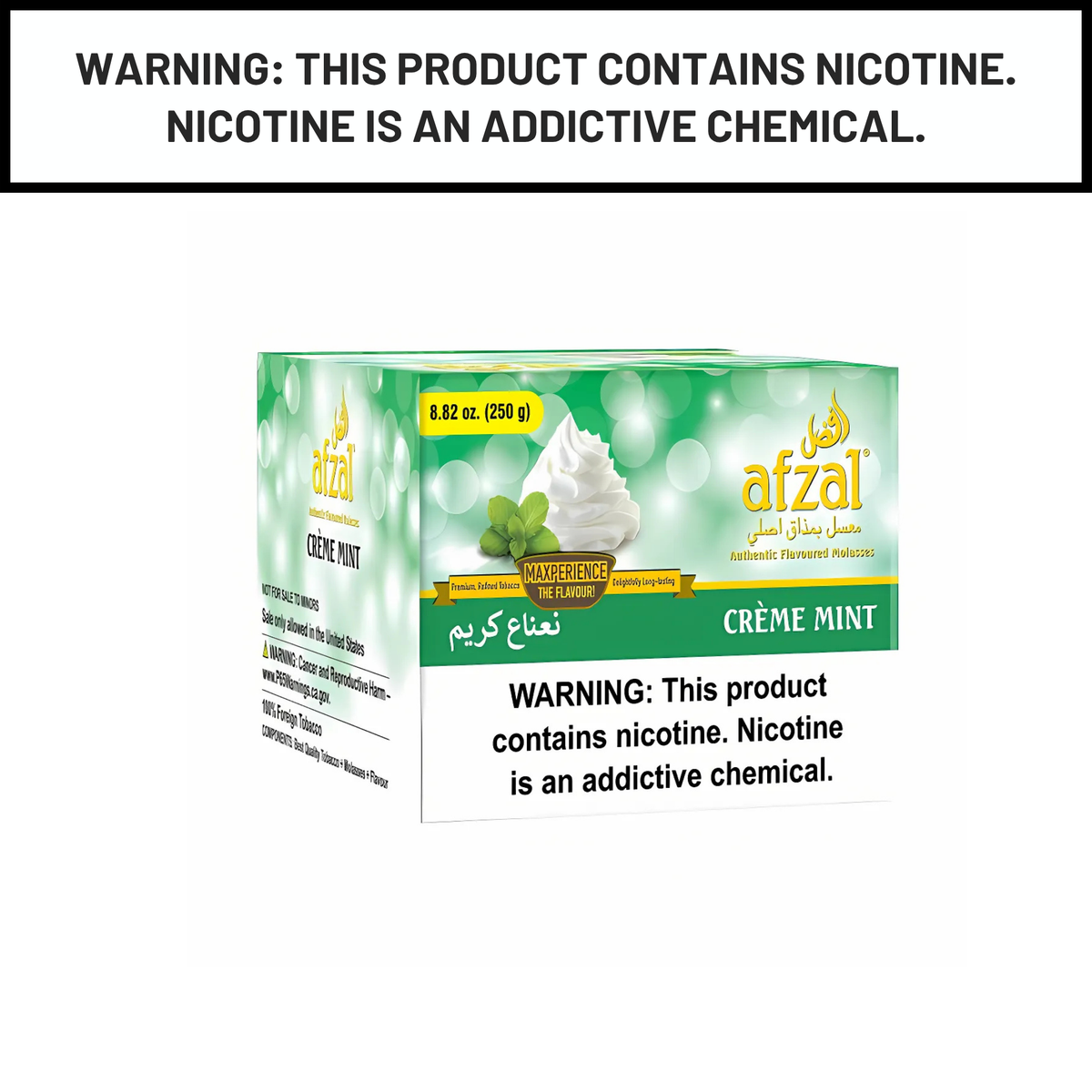 Afzal Hookah Tobacco Creme Mint 250g
