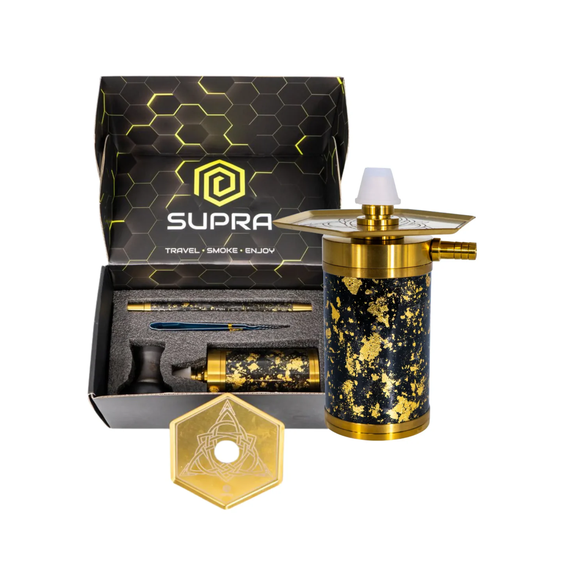 HO ホハフ　真空　7570B Portable Cupholder Hookah with LED | Travel Hookah with Lights