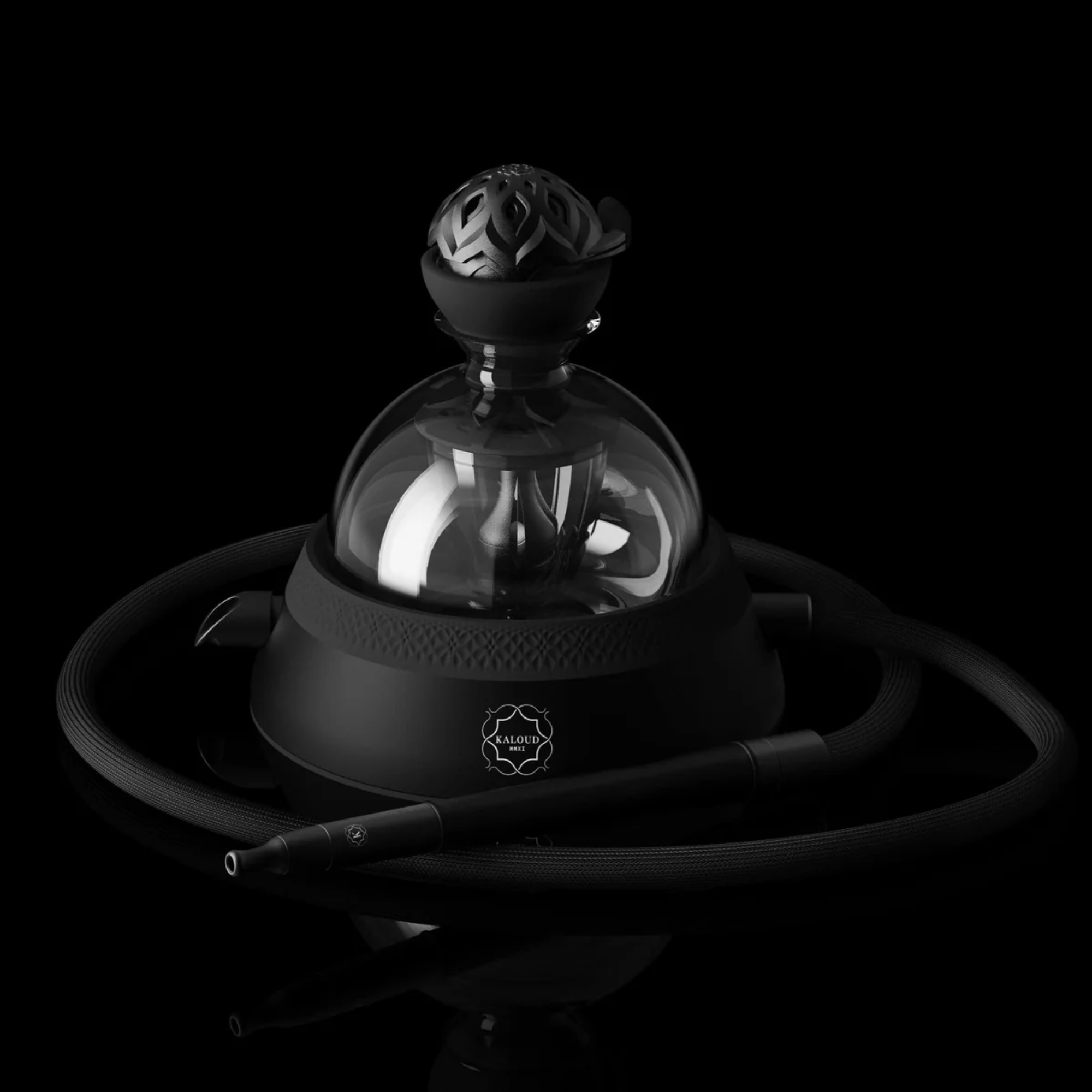 Kaloud Hookah | Krysalis Eltheria Black: Complete System with Lotus III