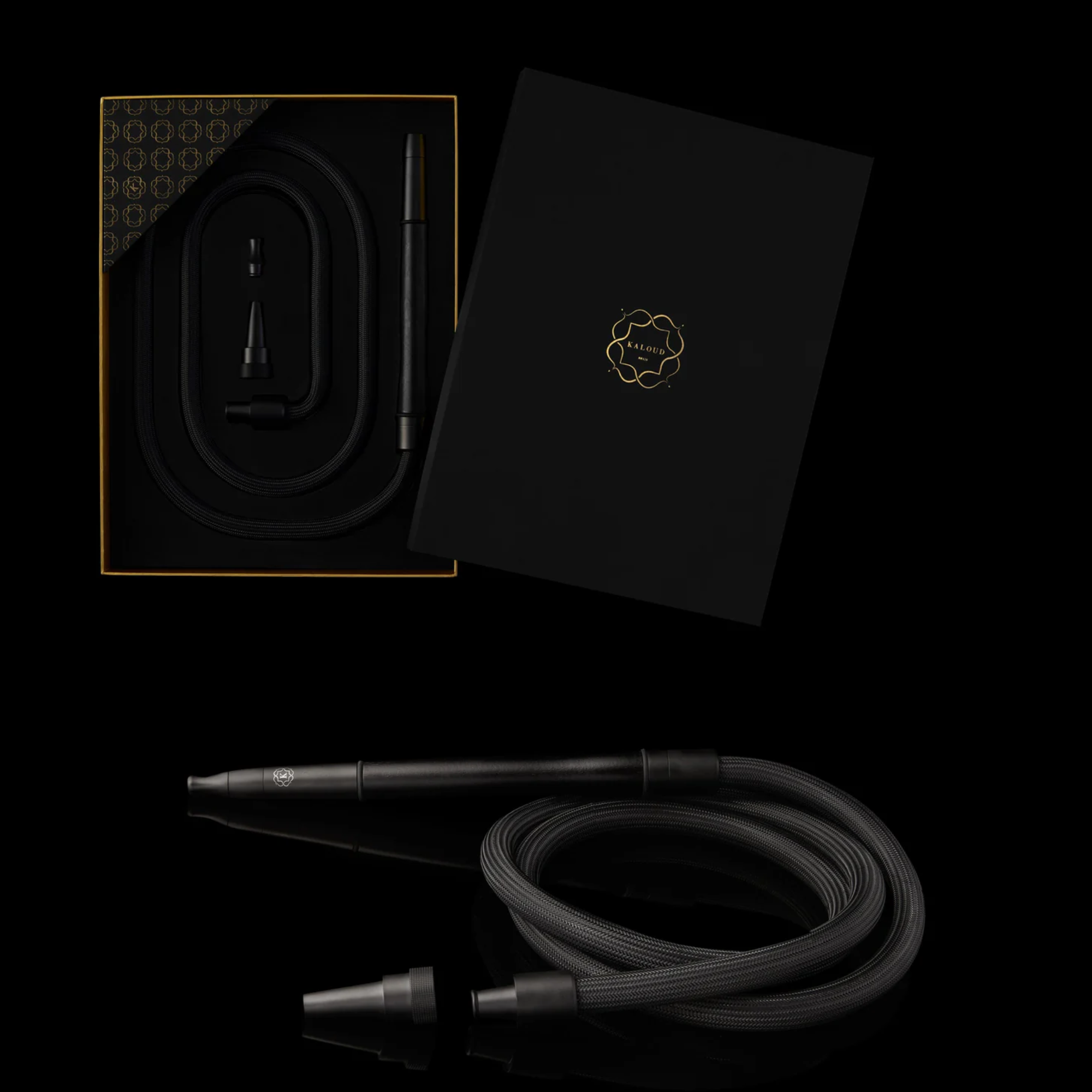 Kaloud Hookah | Krysalis Eltheria Black: Complete System with Lotus III