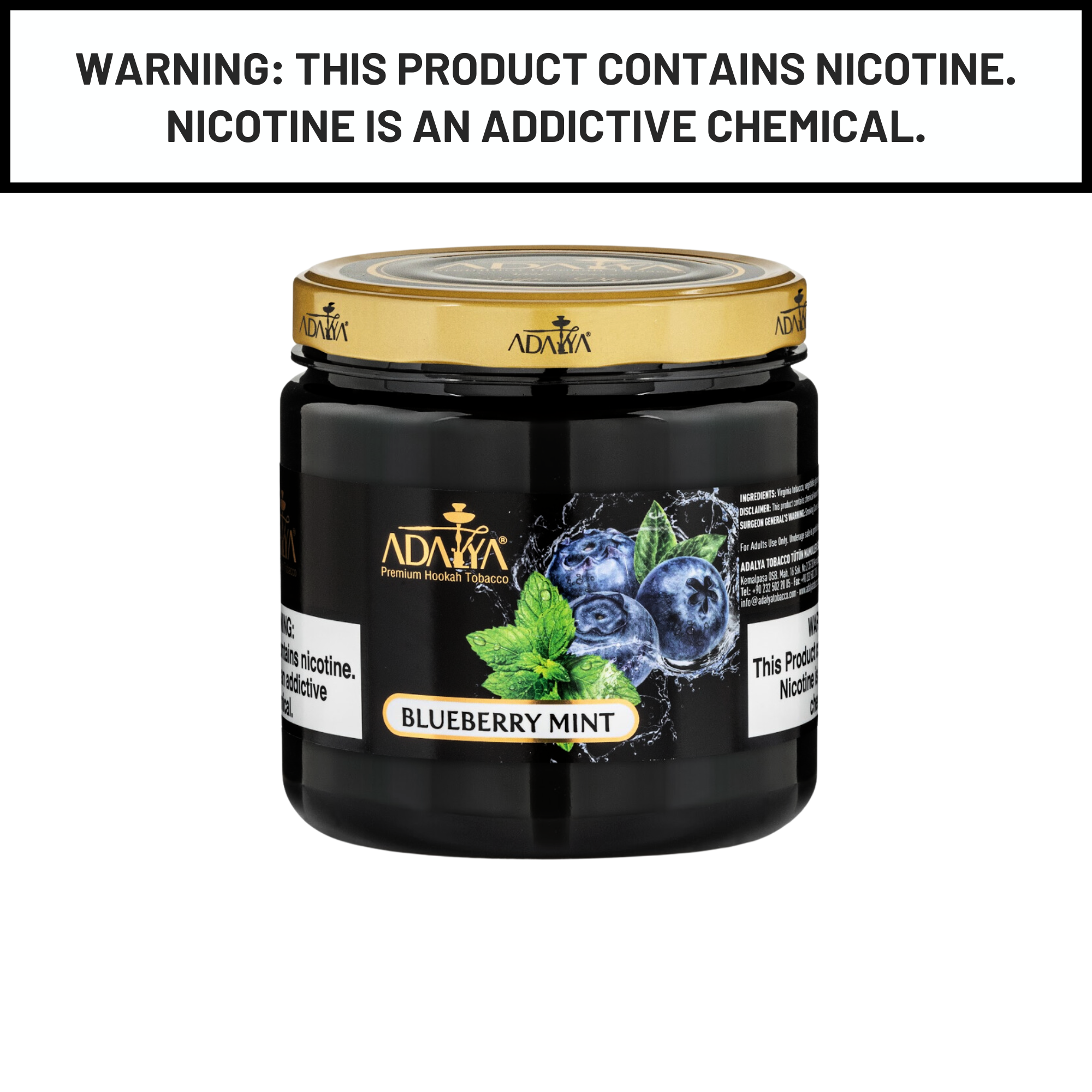 Adalya 1Kg Blueberry Mint Shisha Hookah Tobacco Flavors