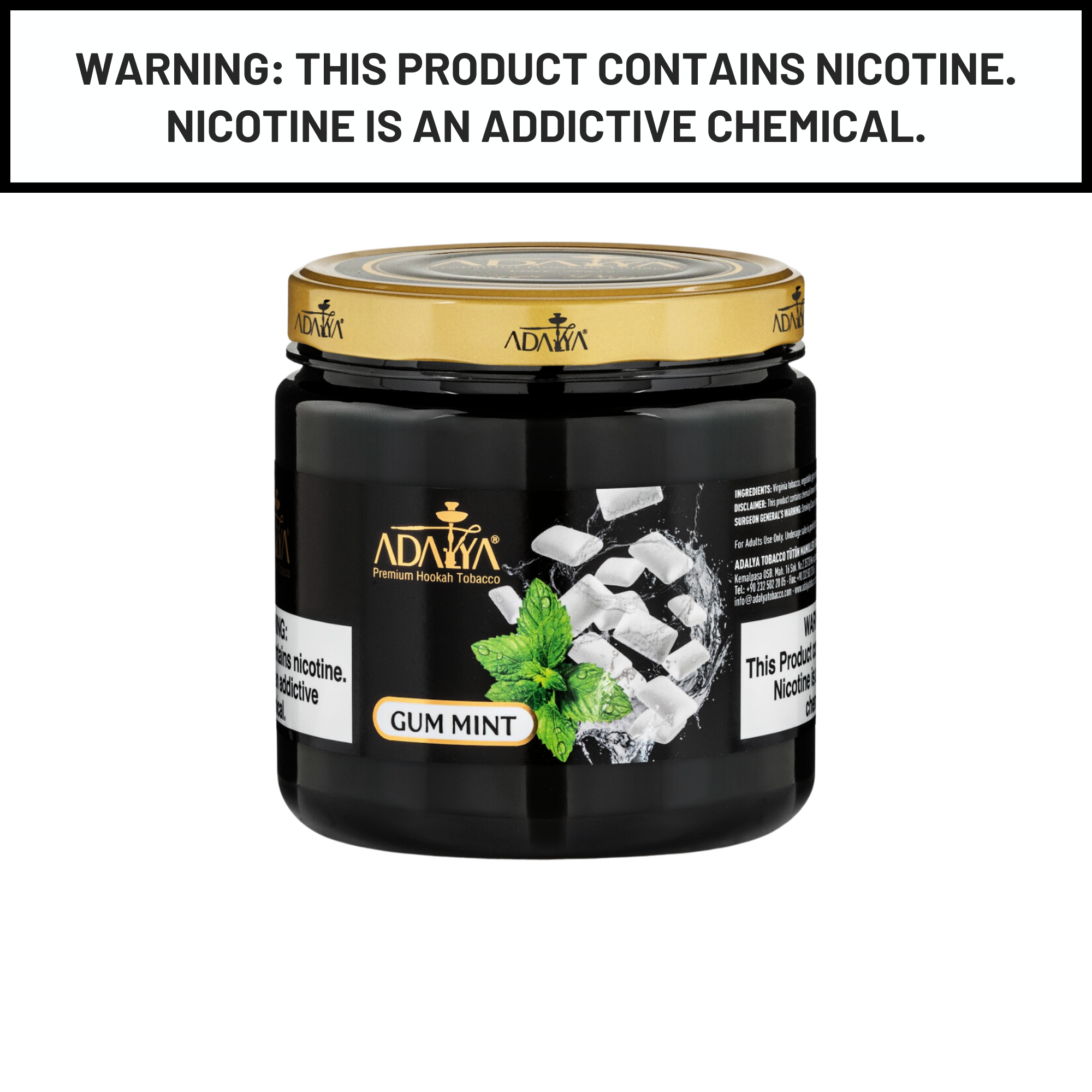 Adalya 1Kg Gum Mint Shisha Hookah Tobacco Flavors