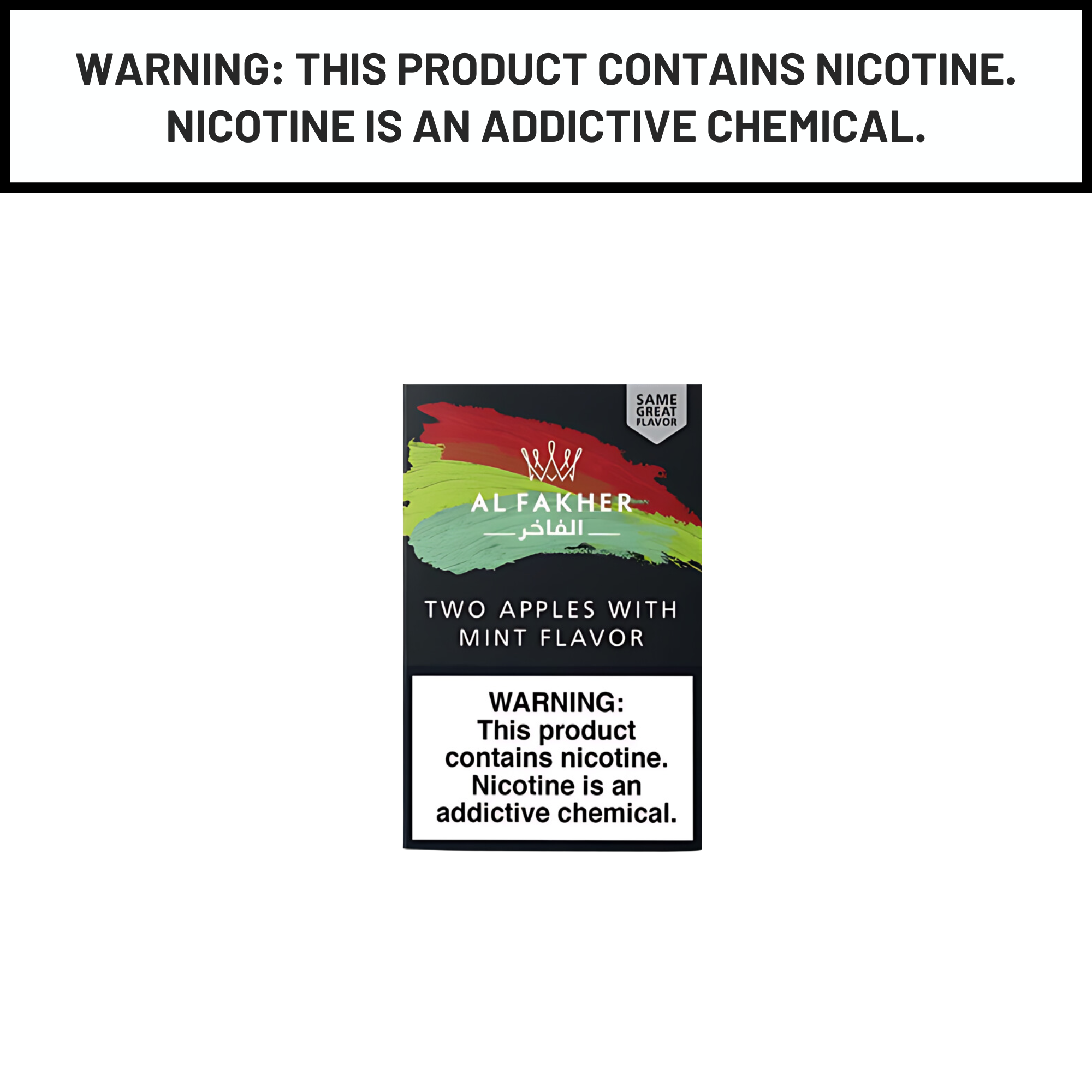 Al Fakher 50g Two Apples Mint Shisha Hookah Tobacco Flavors
