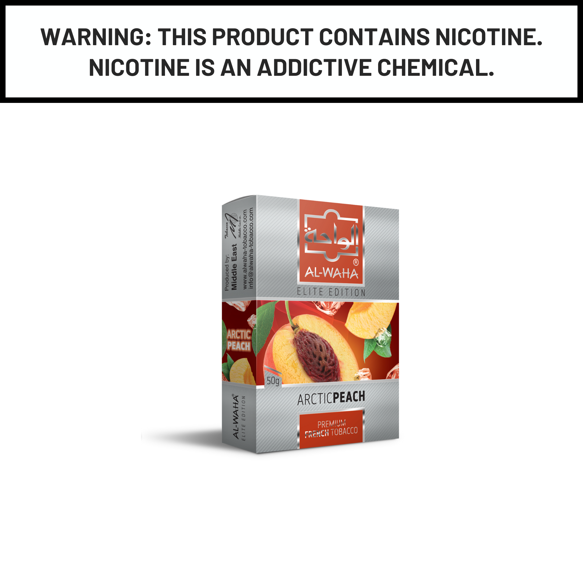 Al Waha Arctic Peach 50g Hookah Shisha Tobacco