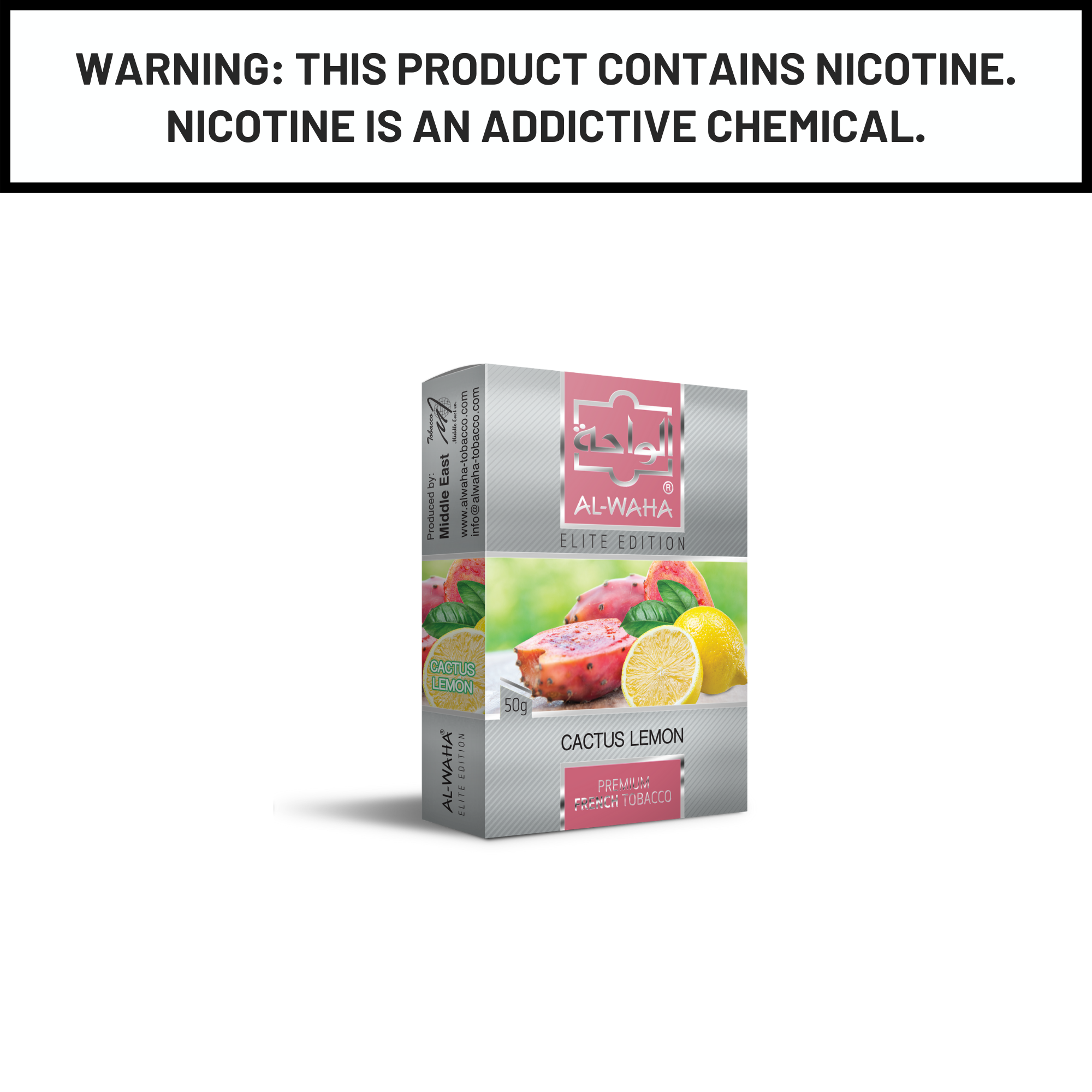 Al Waha Cactus Lemon 50g Hookah Shisha Tobacco