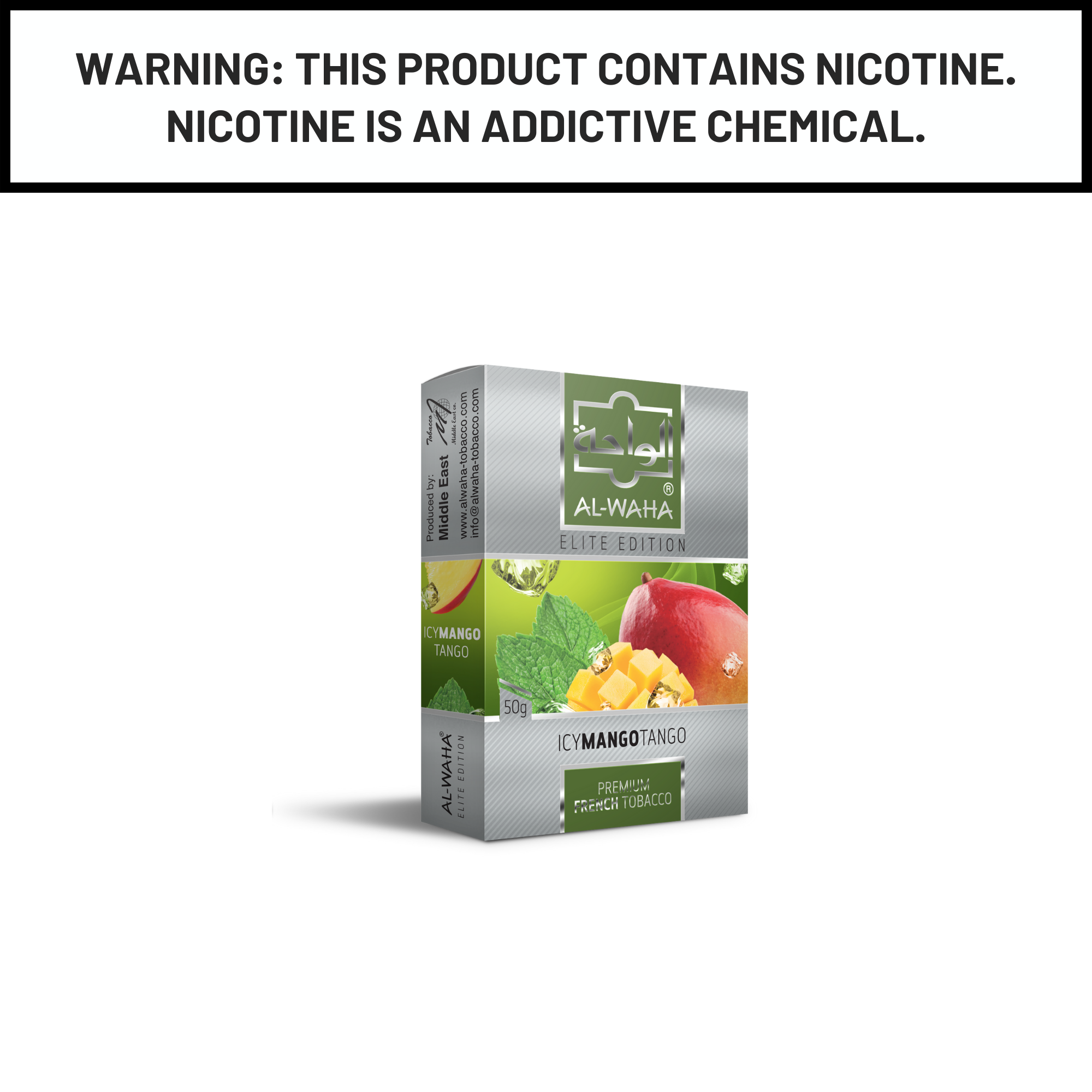 Al Waha Icy Mango Tango 50g Hookah Shisha Tobacco