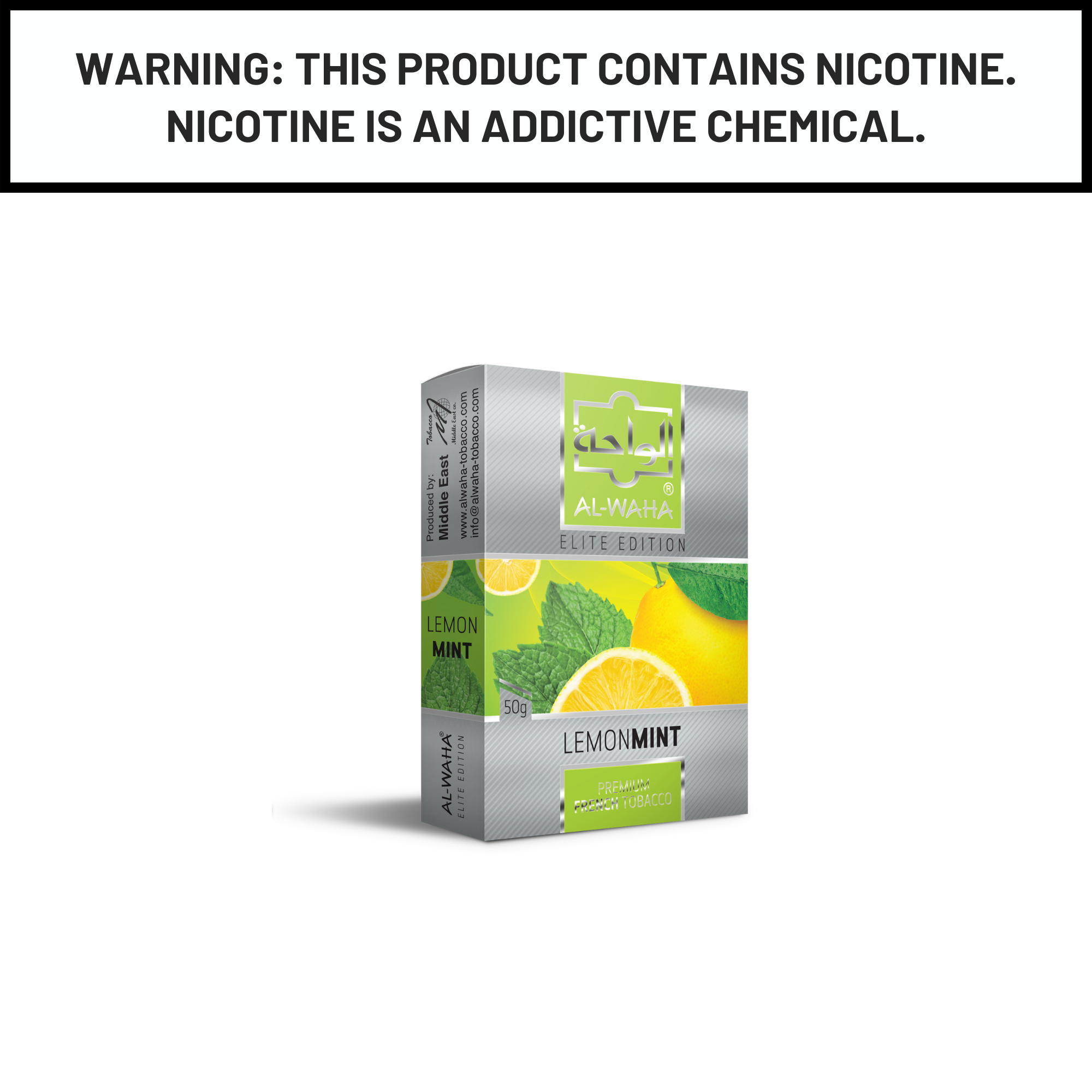 Al Waha Lemon Mint 50g Hookah Shisha Tobacco