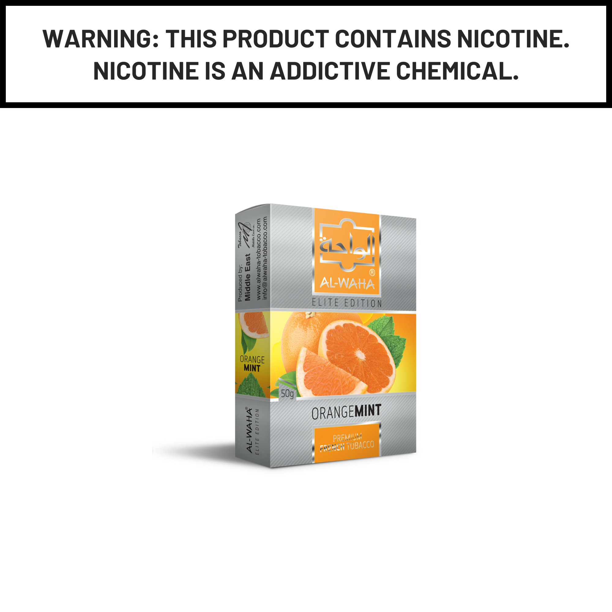 Al Waha Orange Mint 50g Hookah Shisha Tobacco