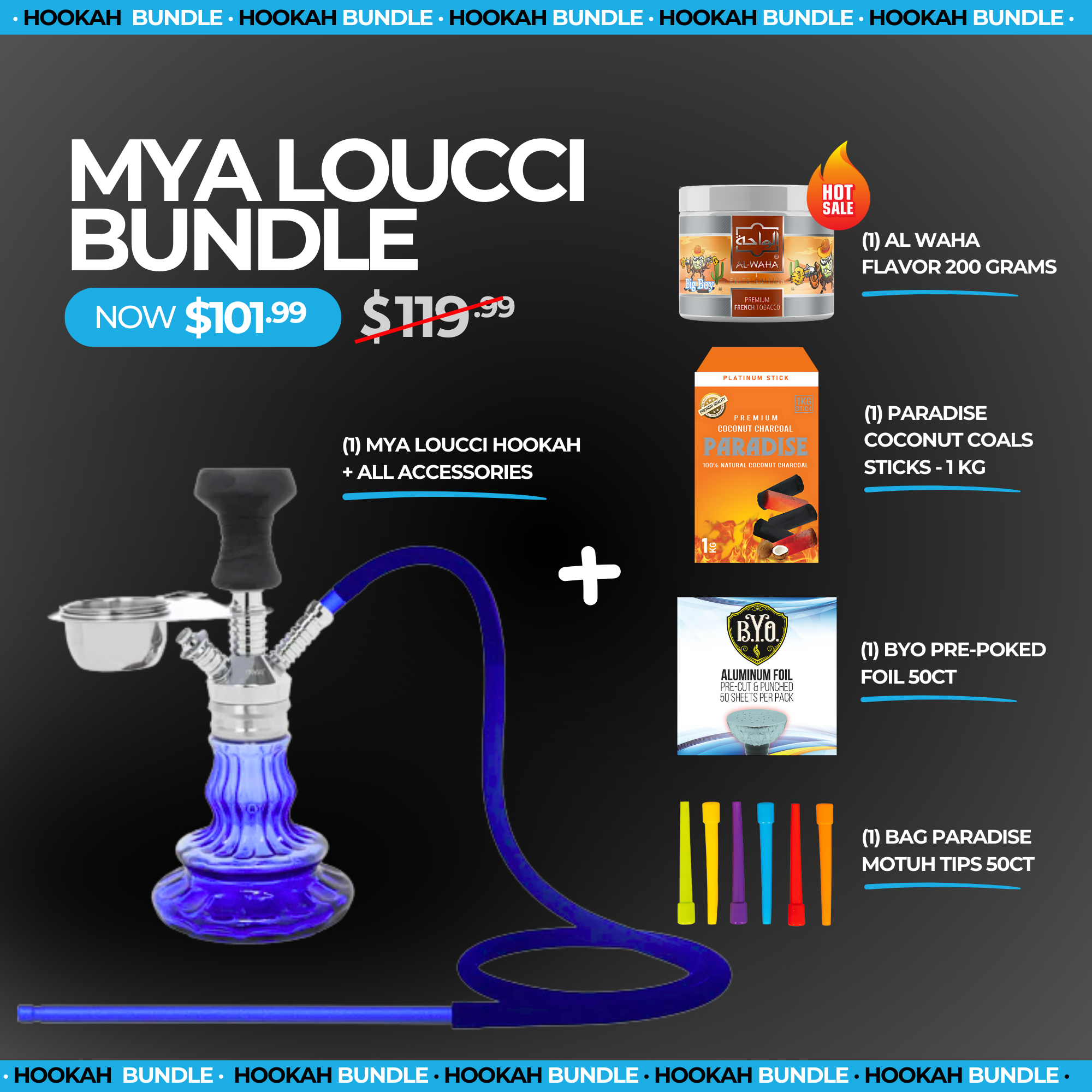 MYA Loucci Hookah Bundle