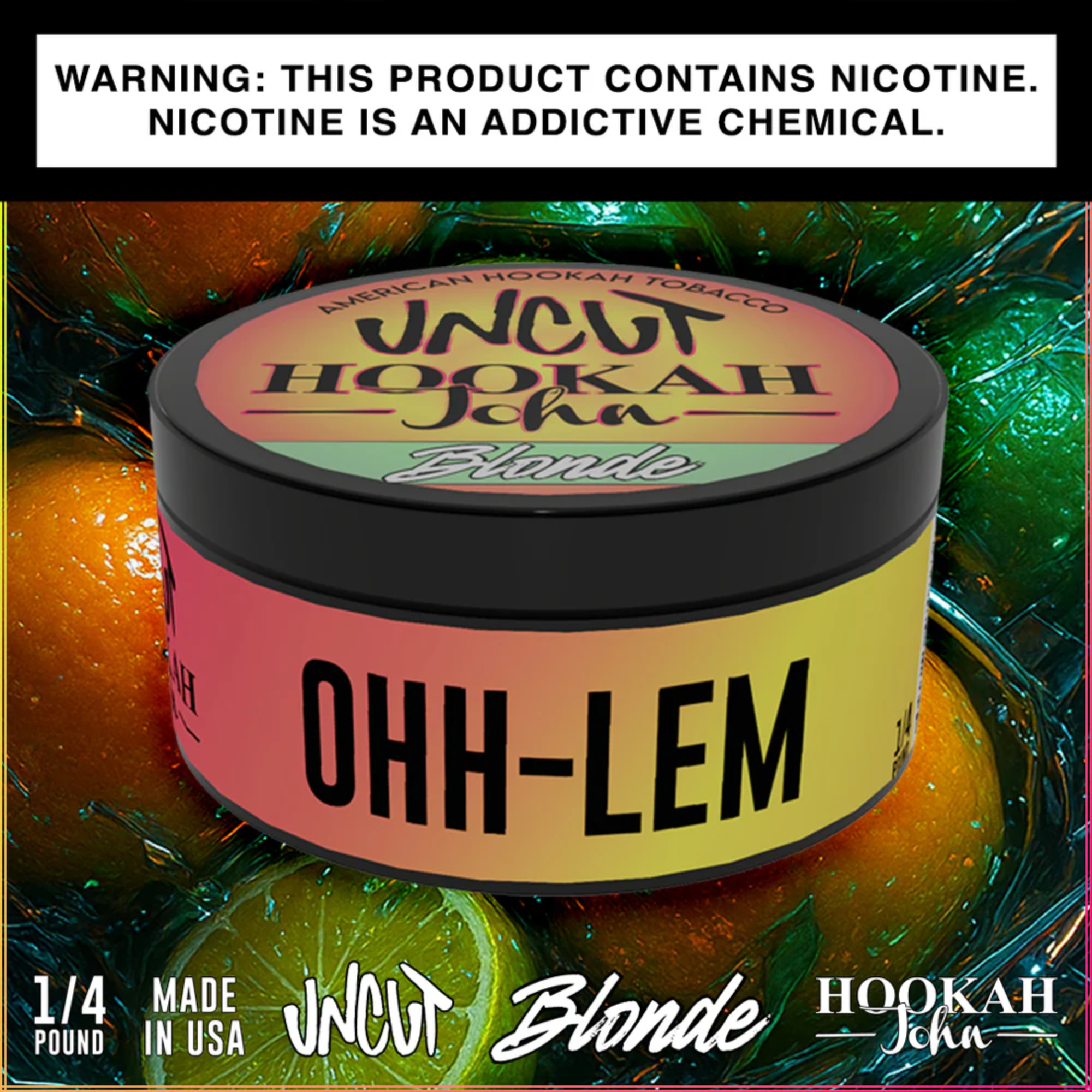 Hookah John UNCUT Hookah Tobacco | Blonde 1/4 lb