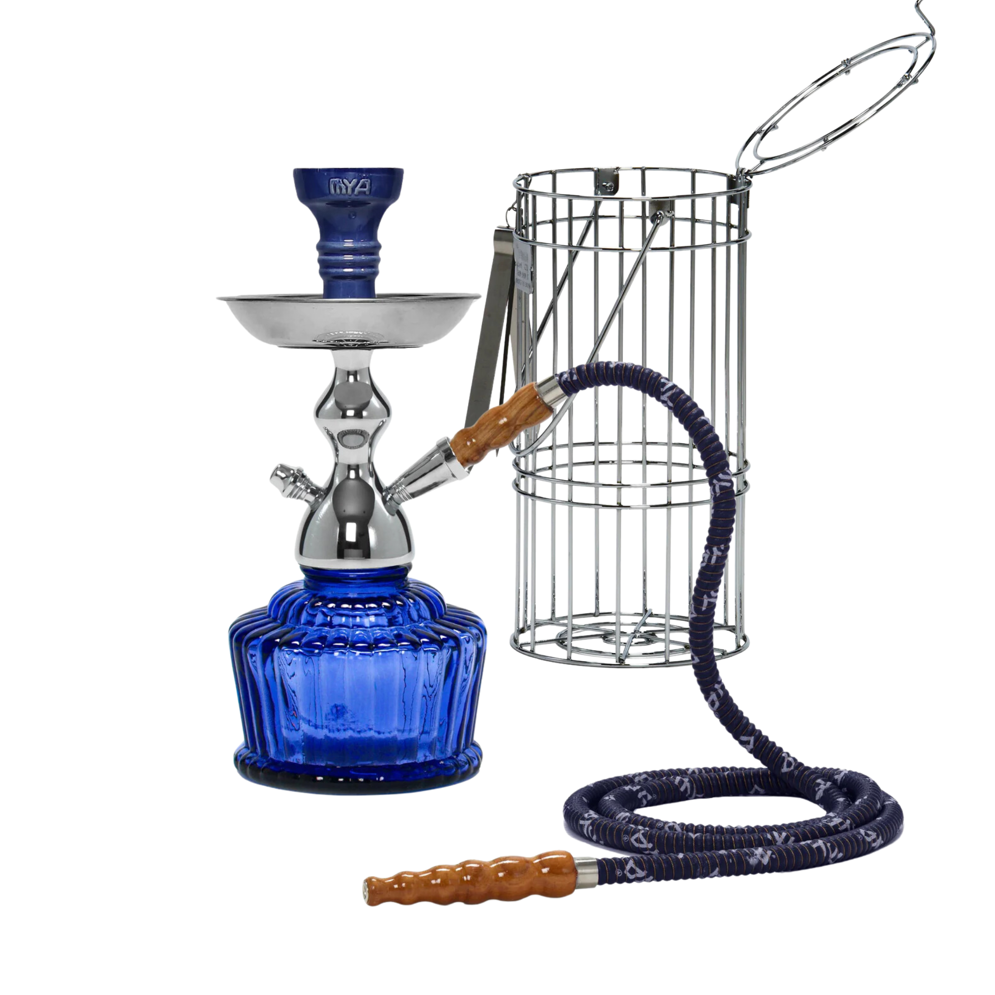 MYA QT Hookah Silver Cage Design | Compact & Durable for Smooth Sessions MYA QT Hookah Silver Cage Design | Compact & Durable for Smooth Sessions