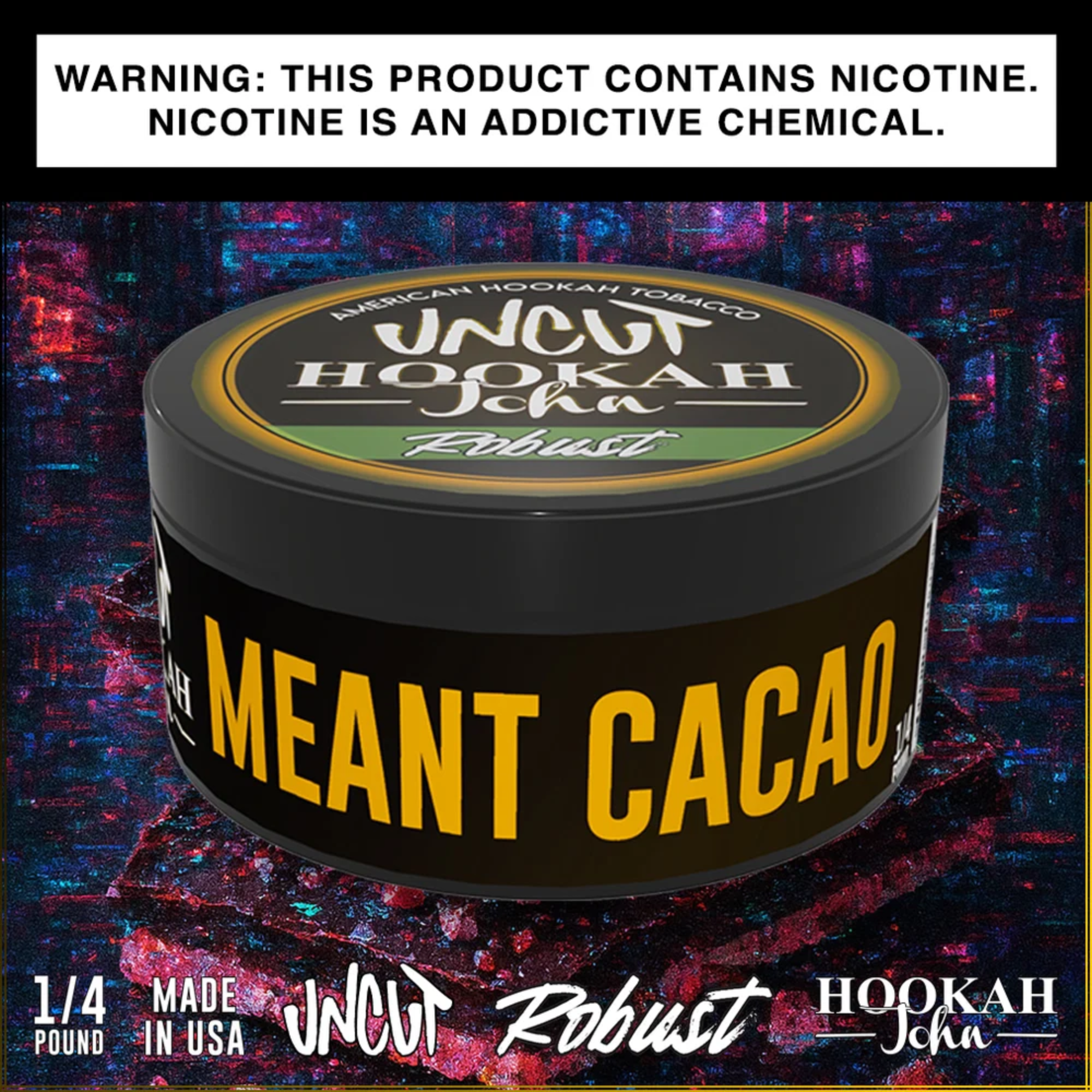 Hookah John UNCUT Hookah Tobacco | Robust 1/4 lb