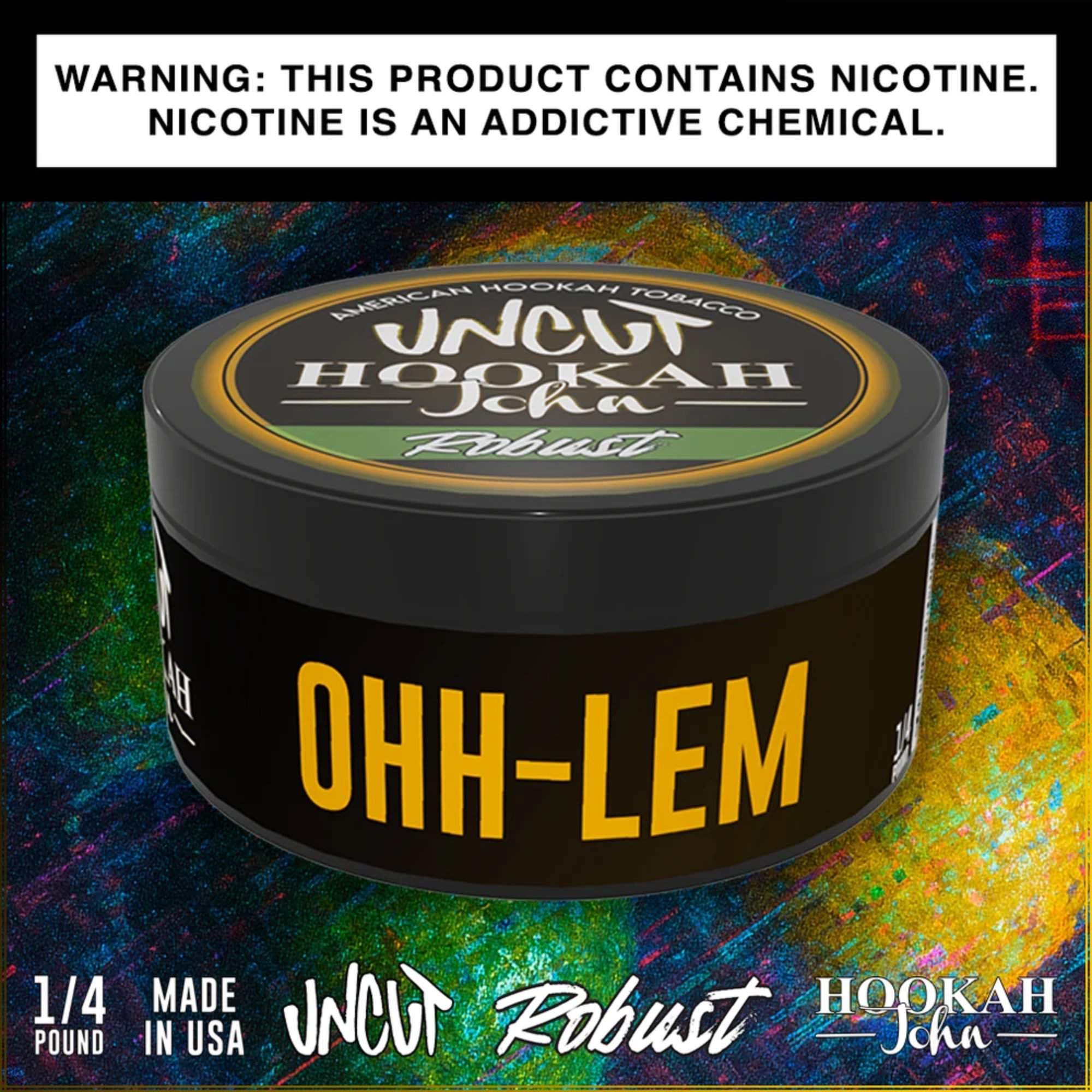 Hookah John UNCUT Hookah Tobacco | Robust 1/4 lb