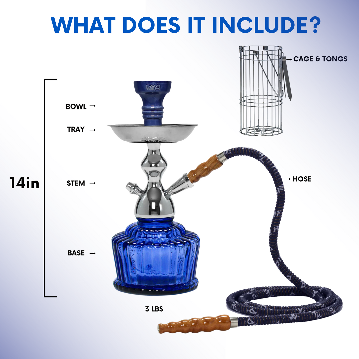 MYA QT Hookah | Silver Cage