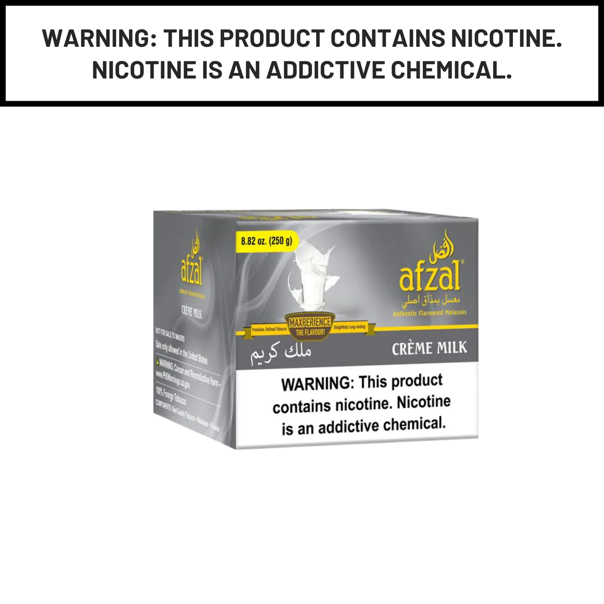 Afzal Hookah Tobacco Creme Milk 250g