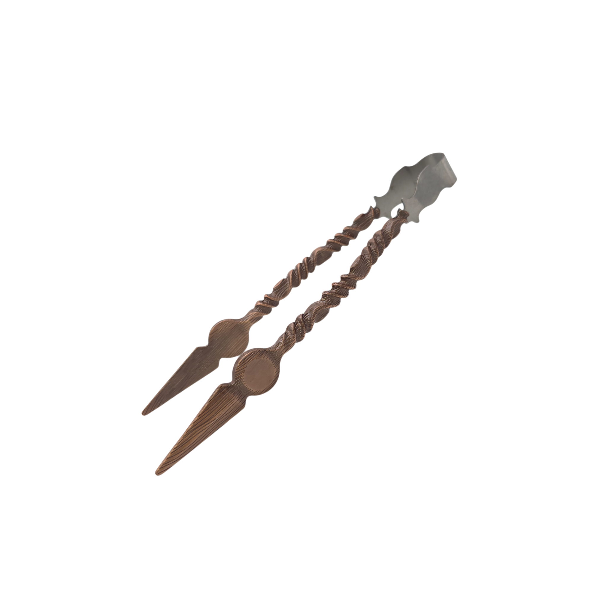 Rustic Tongs with Leather Pouch