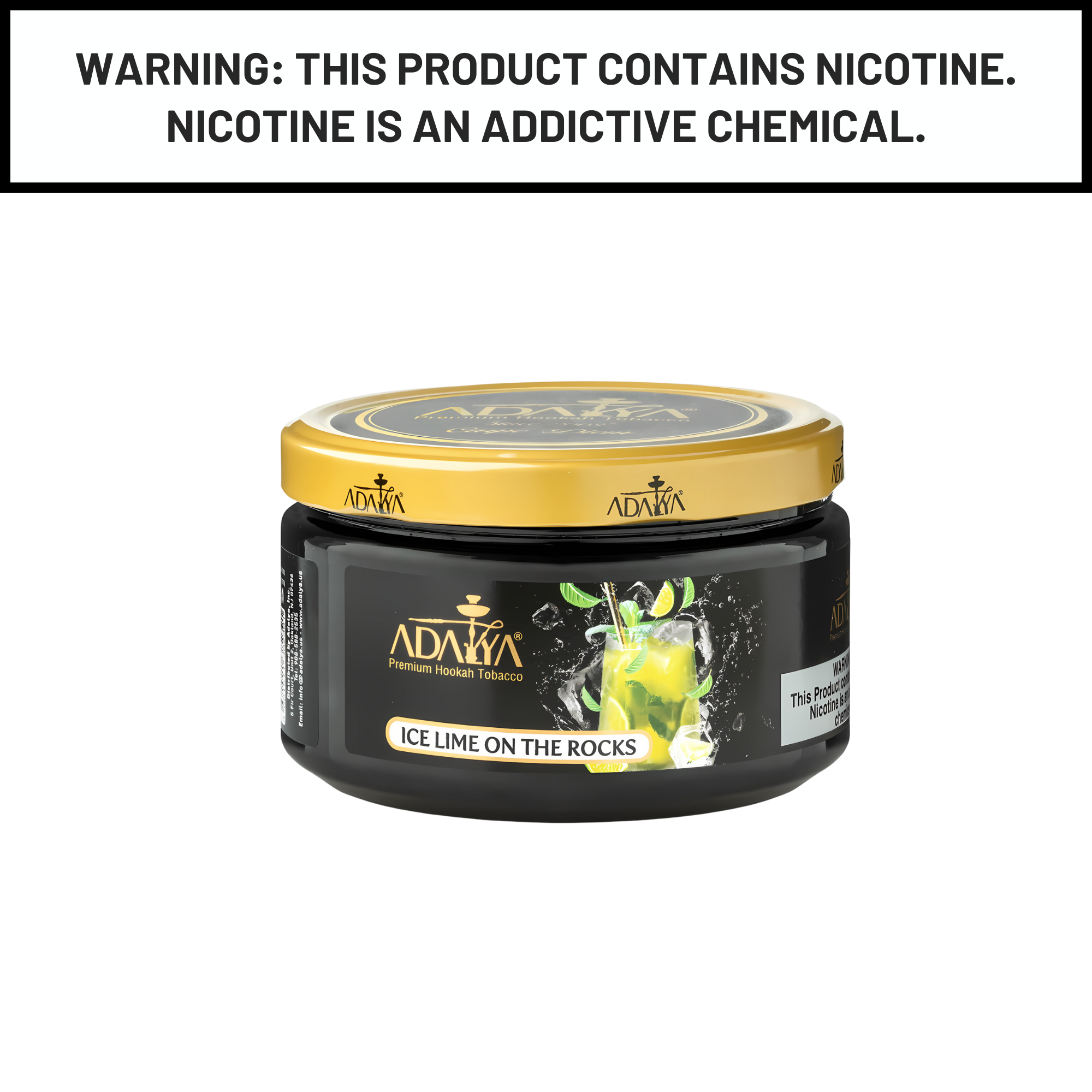 Adalya 250g Ice Lemon On The Rocks Shisha Hookah Tobacco Flavors