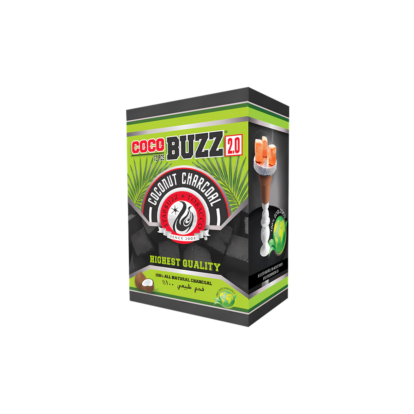 Coco Buzz Coconut Hookah Coals Cubes - Hookah Paradise