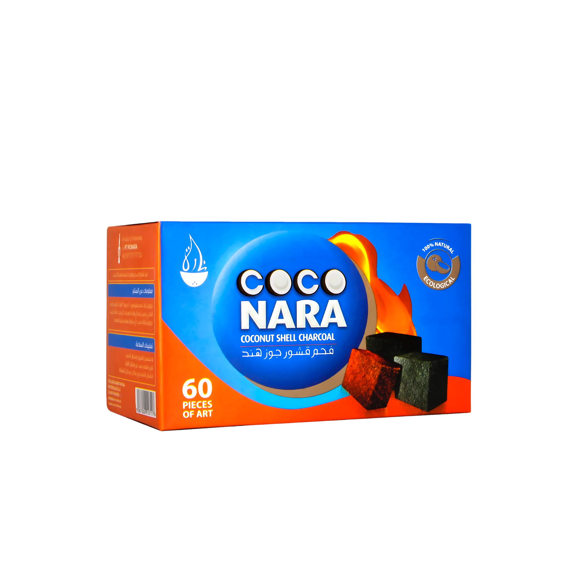 Coconara Coconut Hookah Flat Coals 60ct - Hookah Paradise