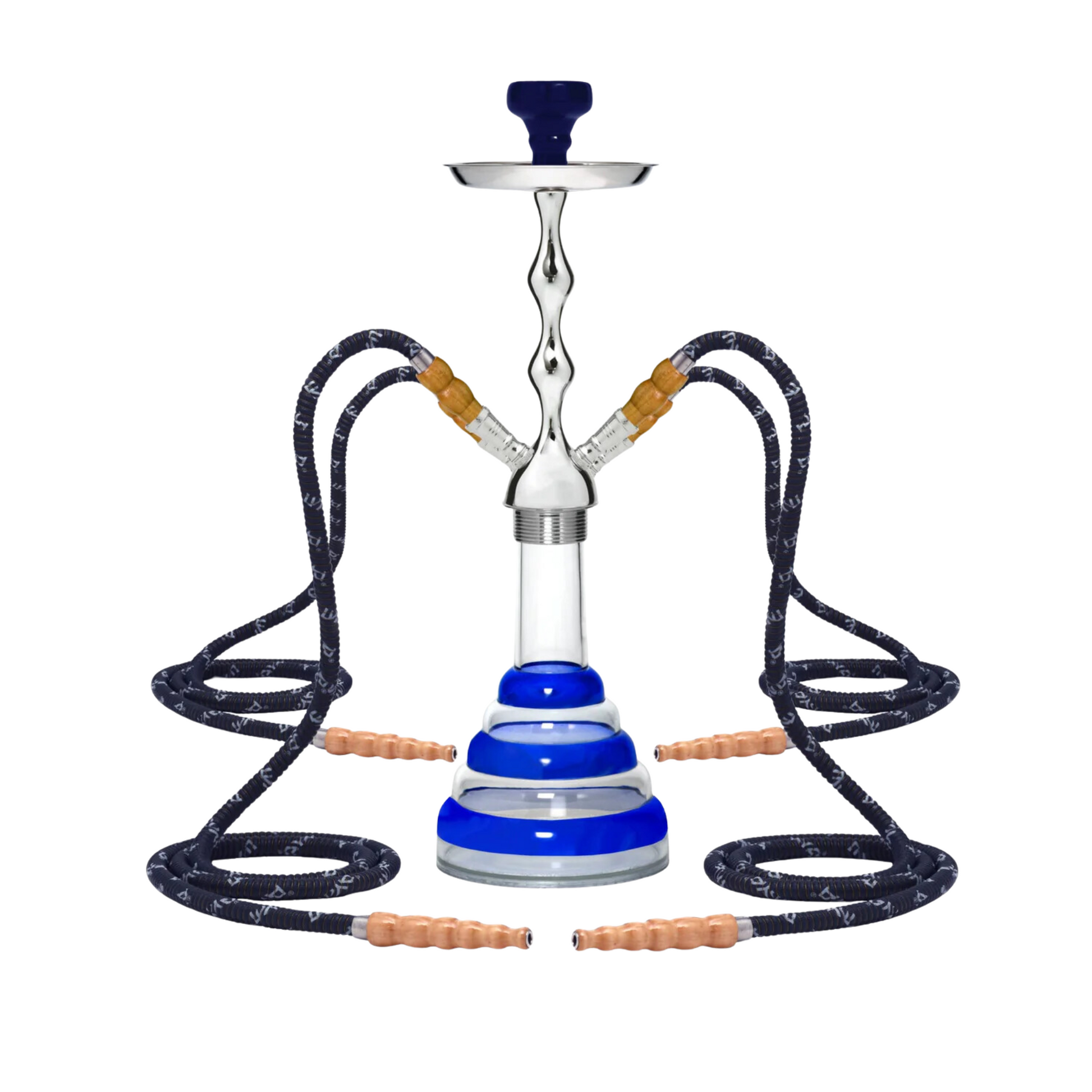 MYA Hookah Acrylic Silver - Four Hoses - Hookah Paradise