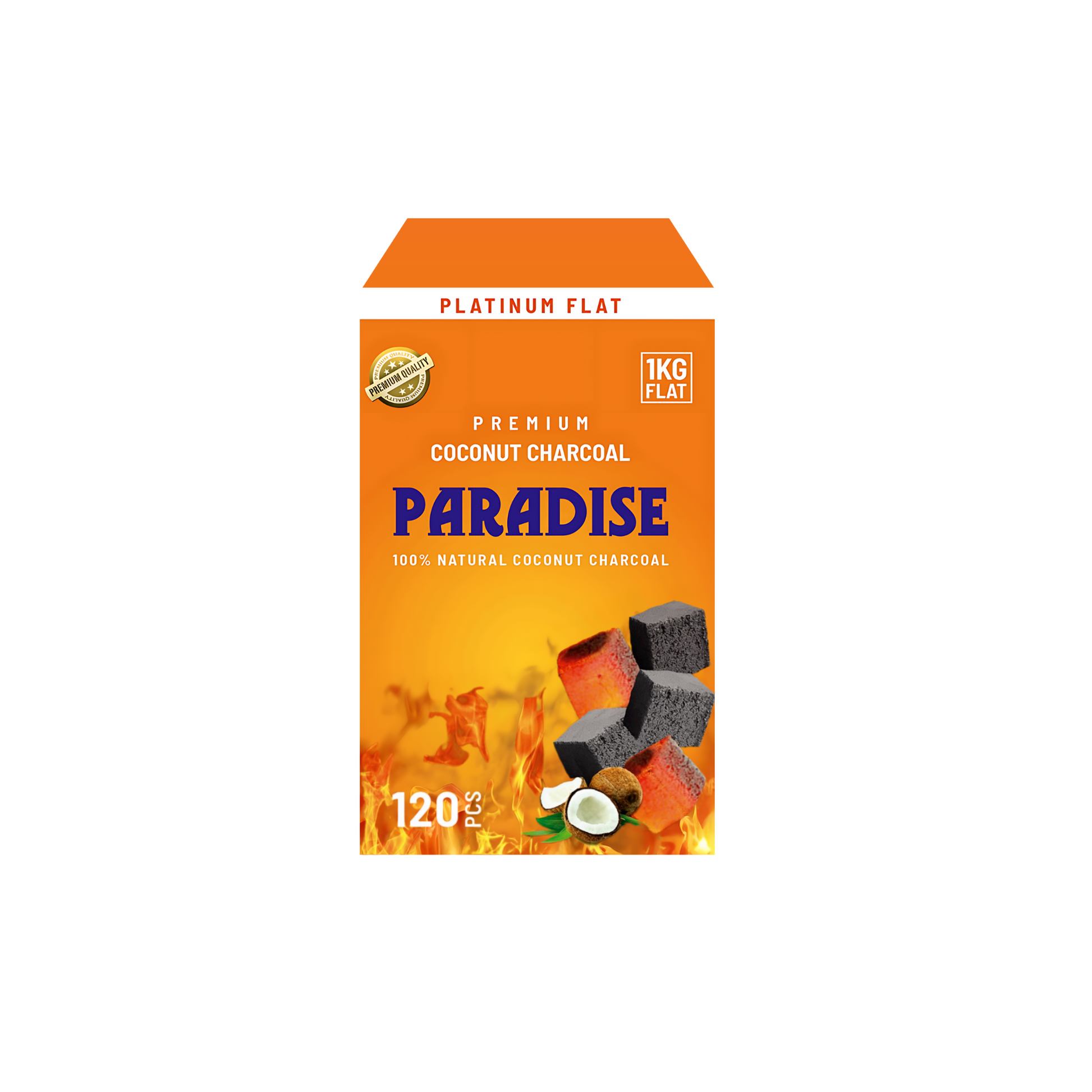 Paradise Hookah Coconut Coals 120ct Flats