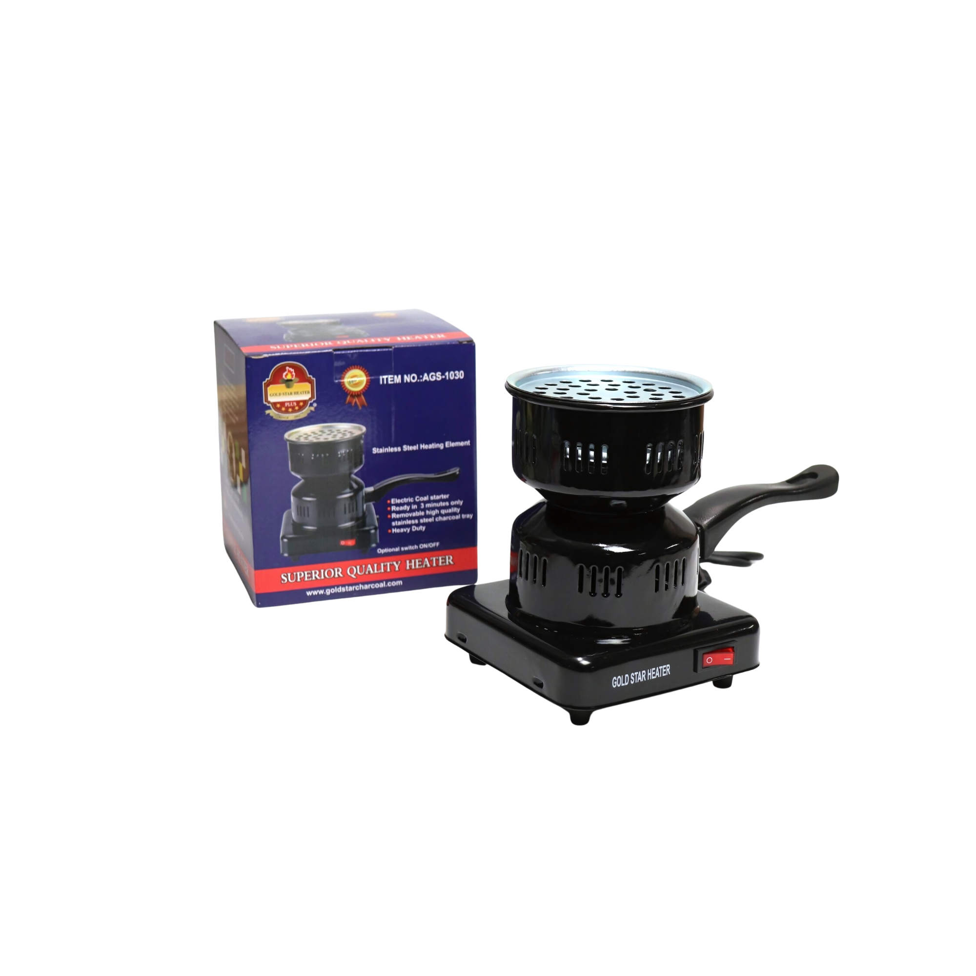 Gold Star Charcoal Electric Burner - Hookah Paradise