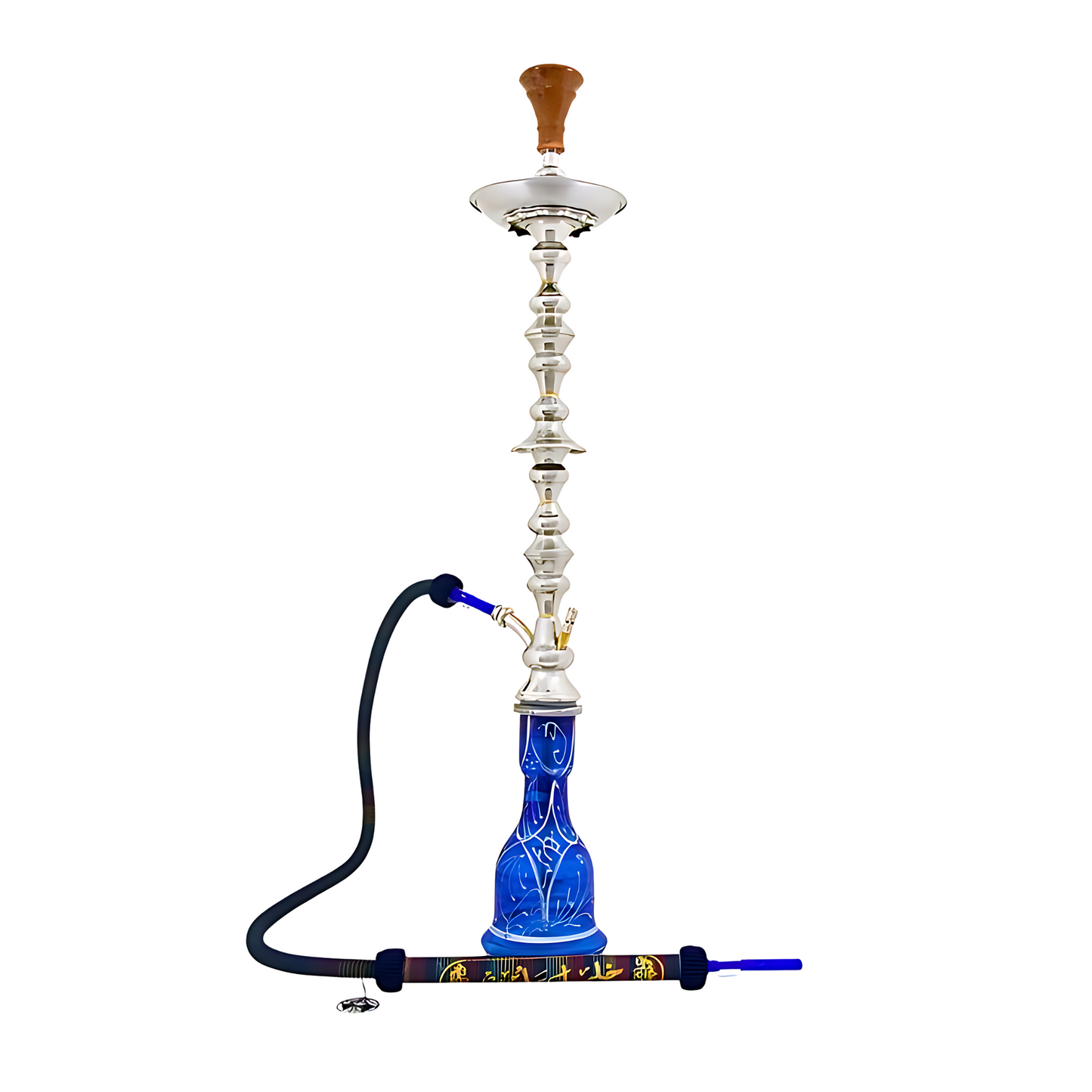 Khalil Mamoon Hookah Shareef 2 Levels Silver - 2073 - Hookah Paradise