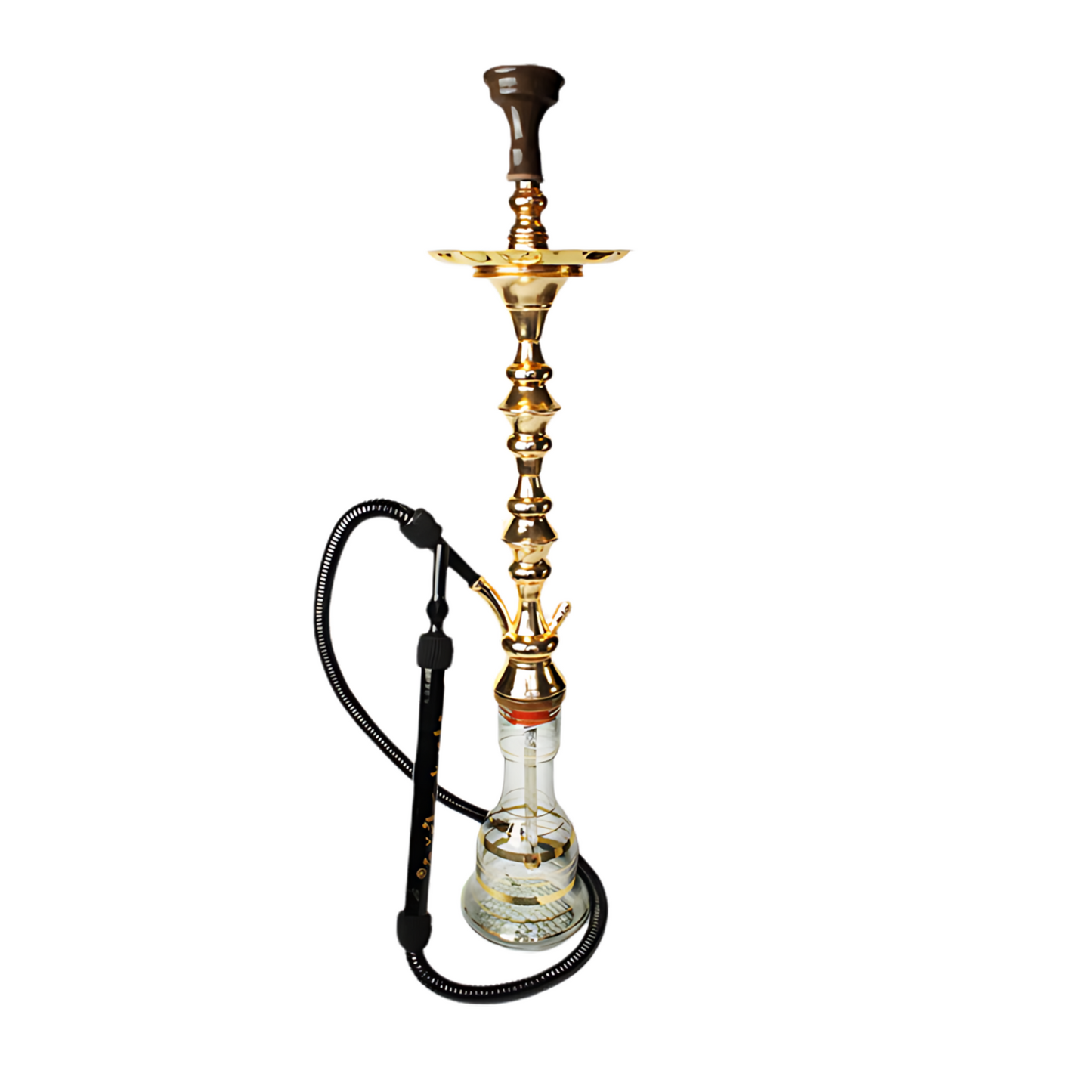 Khalil Mamoon Hookah Shareef 2 Levels Gold - 2073 - Hookah Paradise